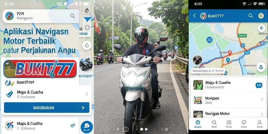 Tampilan antarmuka <strong>BUKIT777</strong> yang membantu navigasi motor Anda.