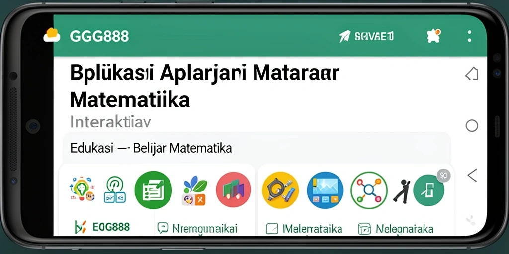 Tampilan antarmuka GGG888 yang interaktif untuk belajar matematika.