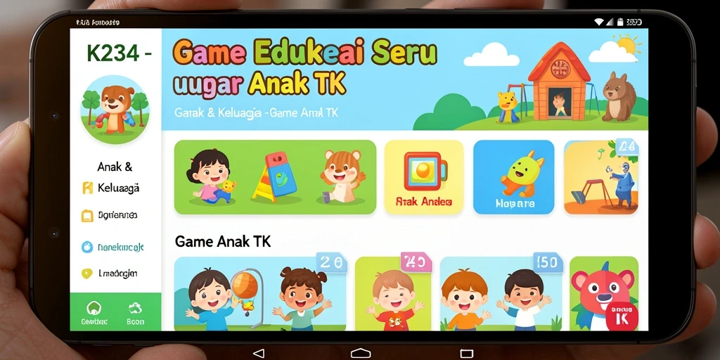 Antarmuka K234 yang cerah dan interaktif untuk belajar sambil bermain.