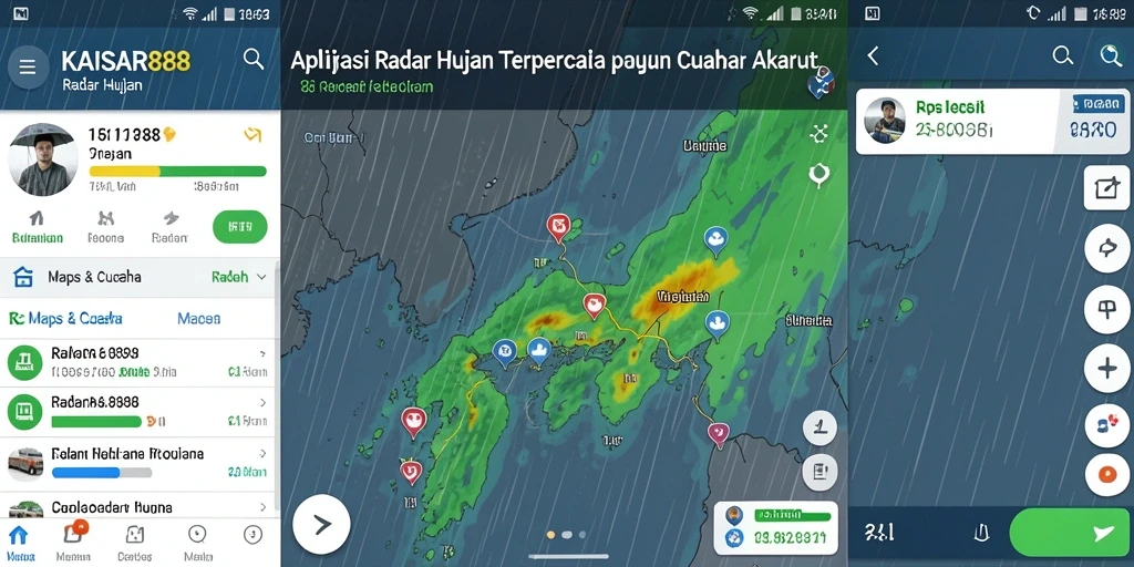 Antarmuka KAISAR888 yang menampilkan radar hujan secara real-time.