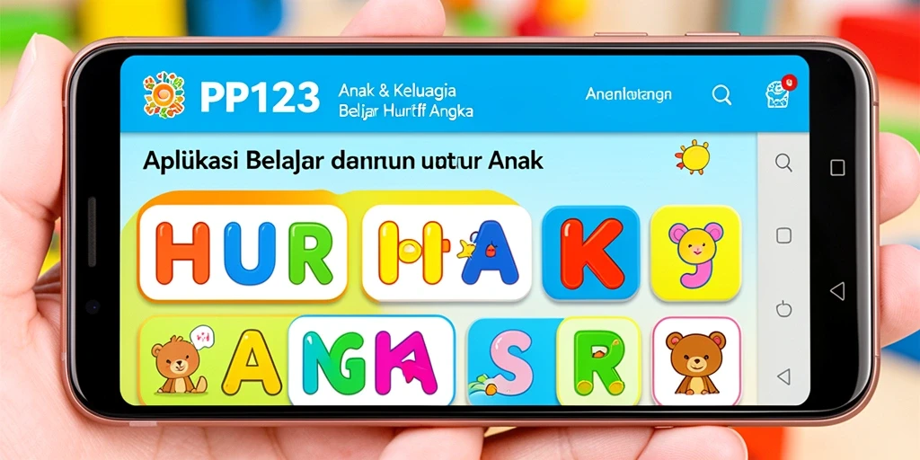 Tampilan antarmuka aplikasi PP123 dengan beberapa fitur belajar menarik.
