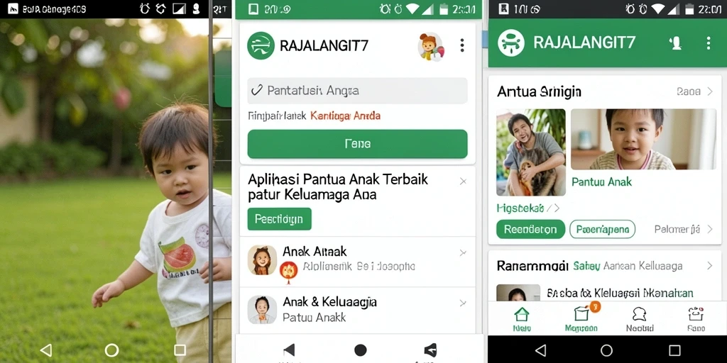 Antarmuka RAJALANGIT77 memudahkan pemantauan aktivitas anak.