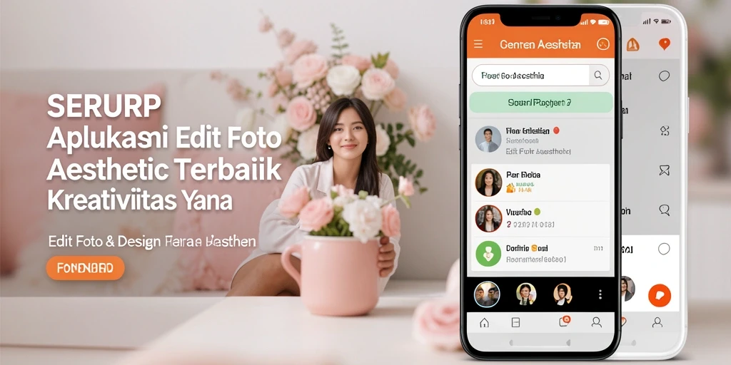 Antarmuka pengguna SERURP yang ramah dan menarik untuk edit foto aesthetic.