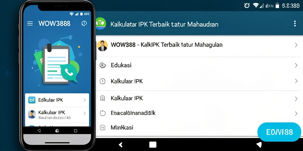 Antarmuka WOW388 menampilkan fungsi Kalkulator IPK dengan jelas dan sederhana.