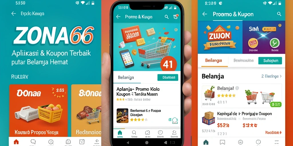 Antarmuka ZONA66 yang menarik dan fungsional untuk promo & kupon.